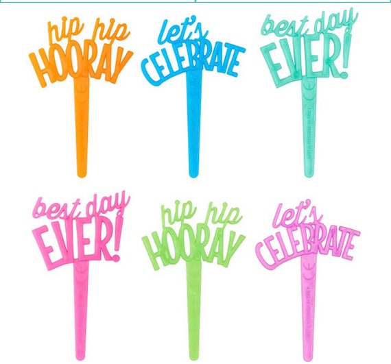 Celebration food or cupcake picks- graduations - celebrations - parties - 12count Il_570xn