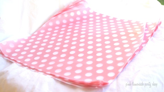 25 Pink With white Dot WAX PAPER sheets-Pink Lemonade party shop EXCLUSIVE-basket liners-food safe Il_570xn