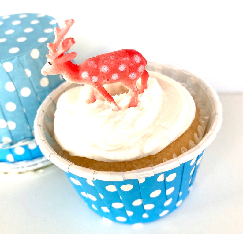 RETRO REINDEER Cupcake Toppers12ct image 3