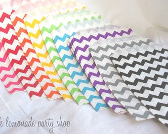 27RaiNBoW PaCK MeDiUM CHeVRoN PaTTerN PaPER BAGs---party favors--gifts---weddings--showers--27ct