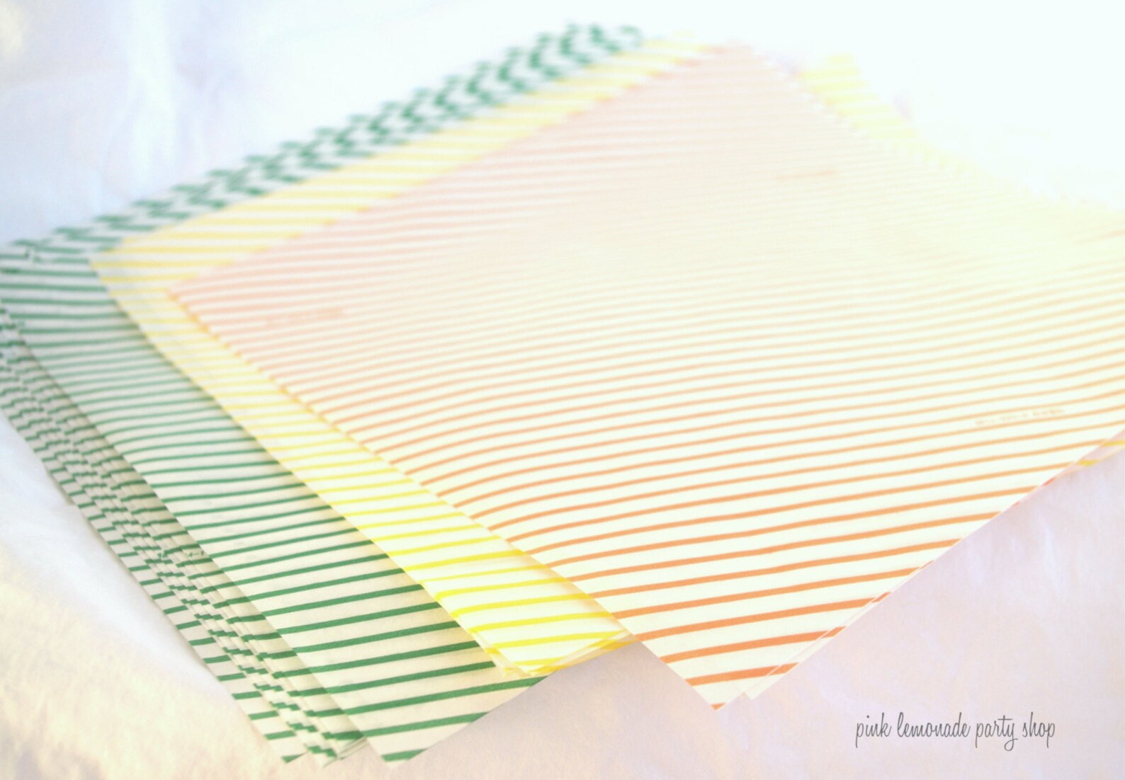 Yellow Stripe Wax Paperberry Basket Linerssandwichkrafts Etsy