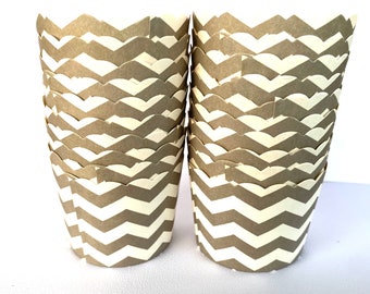 Grey chevron nut/Candy/Baking-20ct --Parties--cupcakes-gumballs-snacks