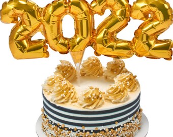 2022 cake topper- balloon anagram- graduation- celebrations -