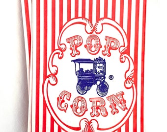 50ViNTaGe STyLe WaGoN PoPCoRn BaGs---Birthday Parties--Carnival theme---sports theme--