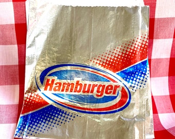 ReTRo HaMBurGeR BaGs-Foil--Birthday Parties--Sports theme--circus--Baseball--Cookout--25ct