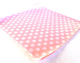 12 Pink With white Dot WAX PAPER sheets-Pink Lemonade party shop EXCLUSIVE-basket liners-food safe