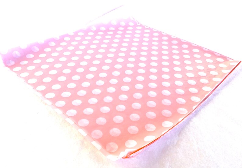 12 Pink With White Dot WAX PAPER Sheetspink Lemonade Party Etsy
