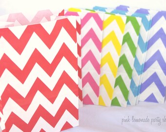 12 Standing Chevron Bags-Rainbow Pack---packaging-gifts-party-favors