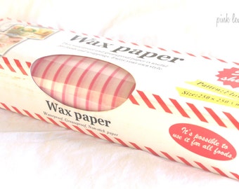 Boxed-pink Stripe Wax PaPER-50 sheets-BeRRY BaSKET LiNERS-sandwich-krafts- Birthday Parties, Showers, Weddings-