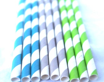 Baby Shark Mix paper straws - 25 count - shark party