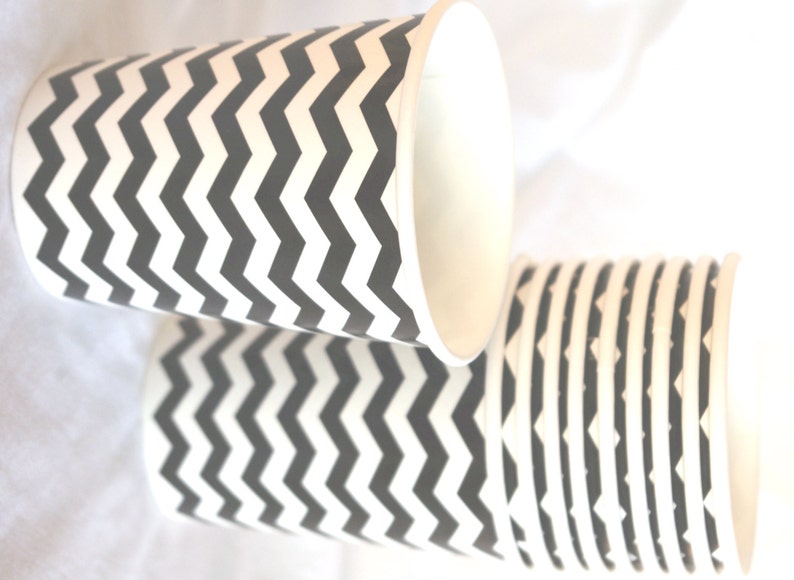 PaRTy CuPs BlaCK and White stripehorizontalwith free DIY Etsy