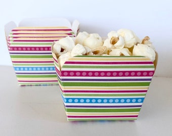 10 Multi stripe Square--Nut/Candy/Baking Cups--10ct--Parties--cupcakes-gumballs-snacks