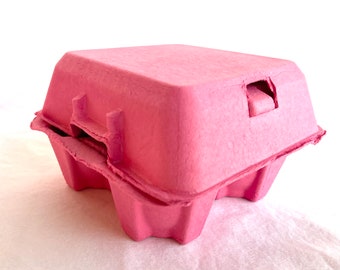 Pink 4 egg cartons - paper pulp — Count of 6