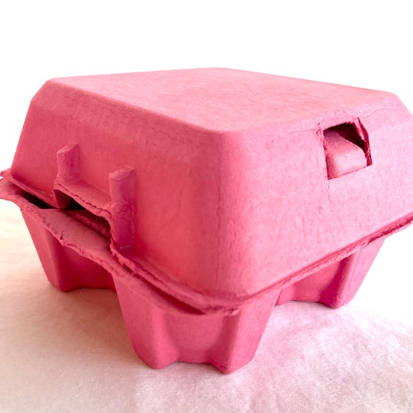 Pink 4 egg cartons - paper pulp — Count of 6