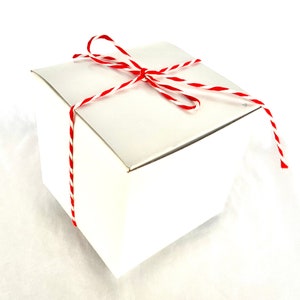 White Gift Boxes-4x4x4-DIY Crafts-wedding, gifts-10ct image 1