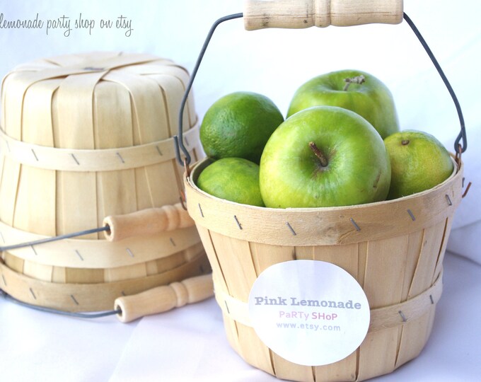 Mini Apple Basketsset of 2adorable Birch Wood Baskets With
