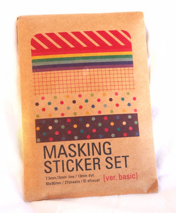 MaSKiNG STiCKeR SeTprimary colors1 set of 27 pages Scrapbooking, Gifts... by Pink