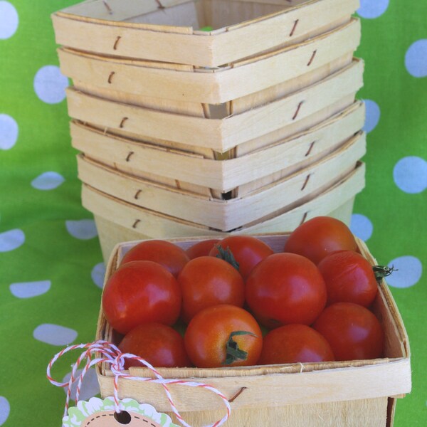 Wood Berry Baskets Etsy