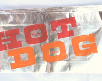 25ReD and ORanGE HoT DoG BaGs-Foil--Birthday Parties--Sports theme--circus--Baseball--Cookout--25ct