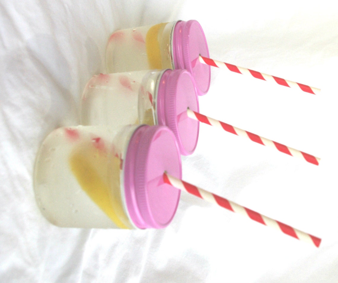 Mason Jar Lids With Straw Hole and Plastic Mason Jars & Etsy