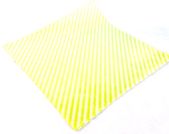 12 Yellow Stripe WAX PAPER sheets-Pink Lemonade party shop EXCLUSIVE-basket liners-food safe