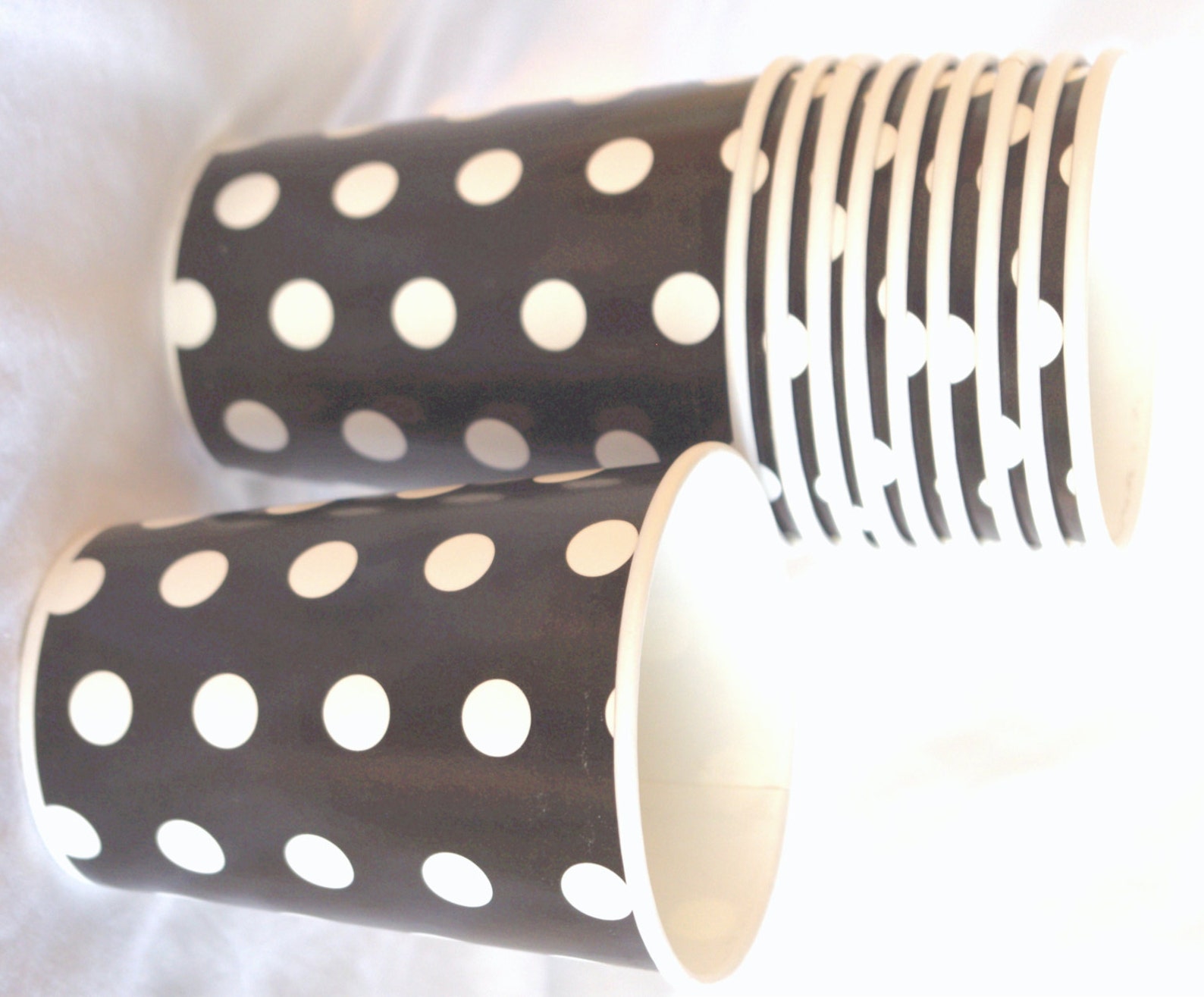 Party Cups Black and White Mini Dotwith Free DIY Printable Etsy