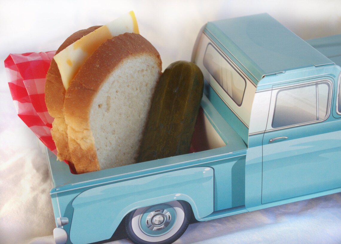 6 CLASSIC TRUCK Paper Food Boxvintage Car Etsy