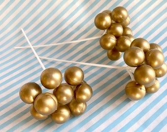 ReTRo Balloon Picks--3ct-gold--Carnival party--Circus Theme---