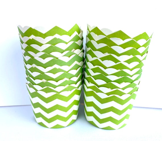 Green chevron nut/Candy/Baking-20ct --Parties--cupcakes-gumballs-snacks Il_570xn