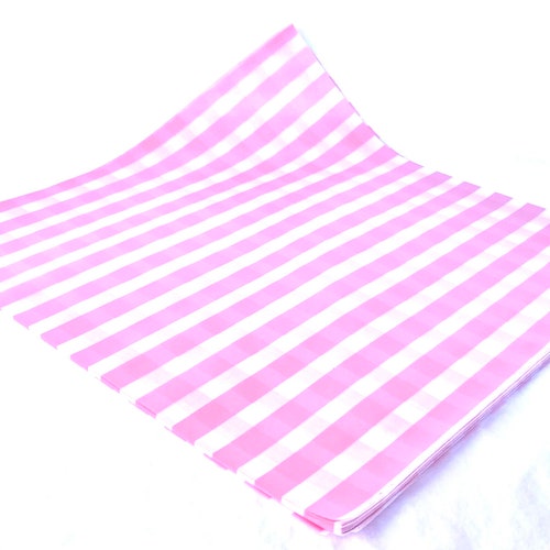 50 Pink Gingham WAX PAPER Sheetspink Lemonade Party Shop Etsy