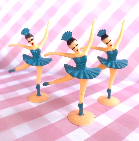 Details about   24 Vintage Ballerina Cupcake Picks Toppers Pink&Blue or "Pink Only" Party Crafts 