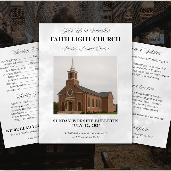 R Layout Church Program Layout - Etsy