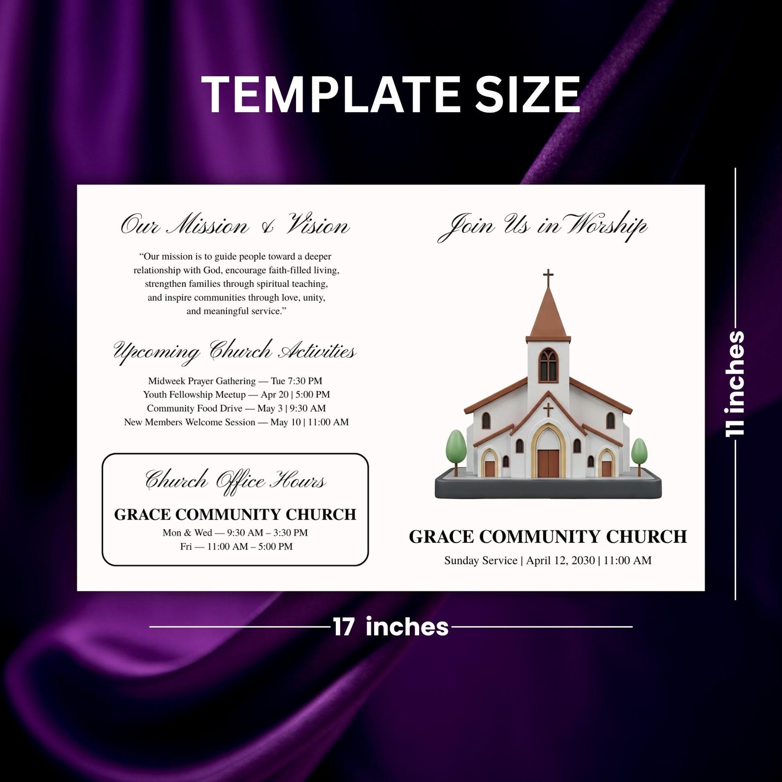 Sunday Program Bulletin Church Bulletin Program Template, Church Pastor Anniversary, Order of ...