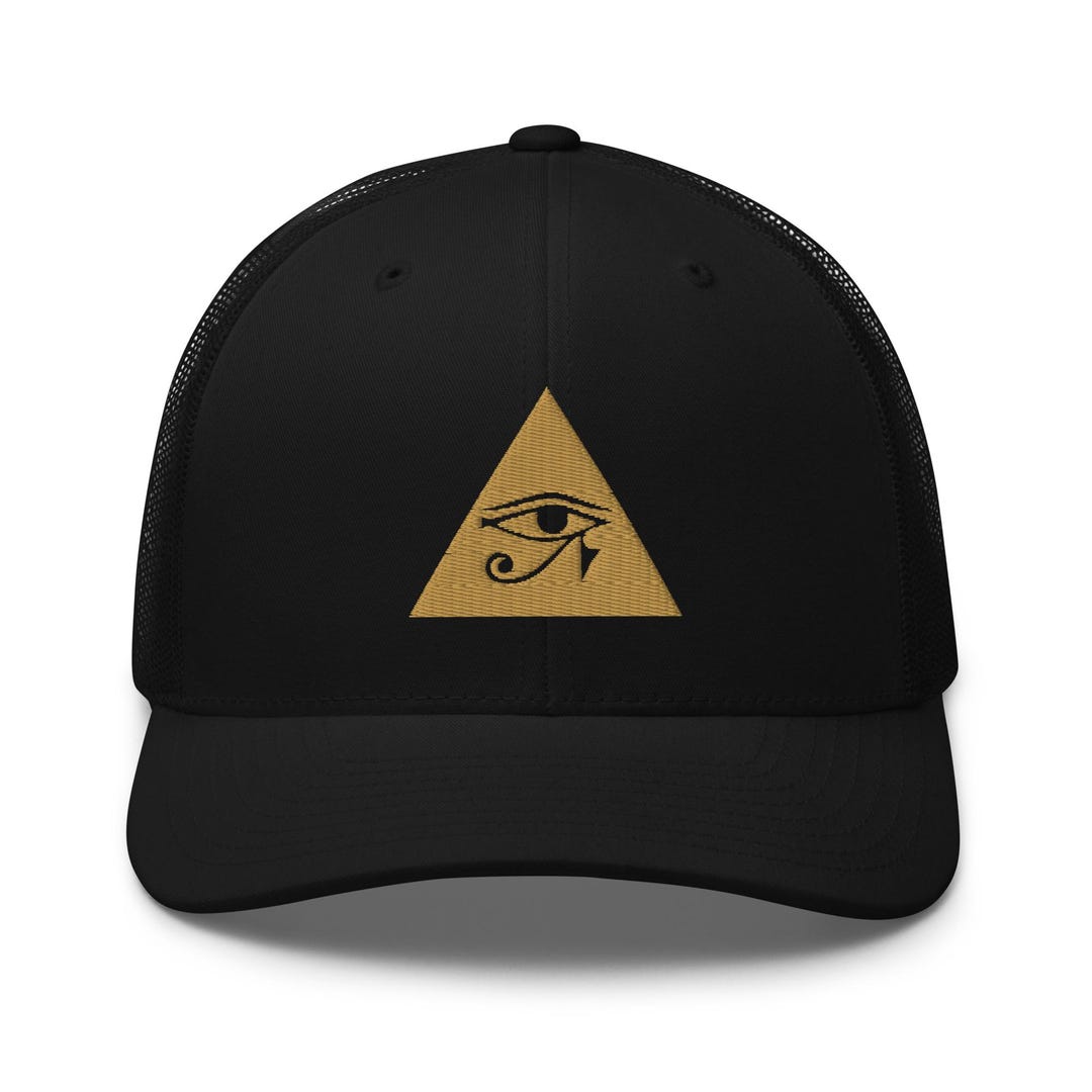 Inner Optic Cap, Eye of Horus Hat, Triangle Symbol Trucker Hat, Minimal ...