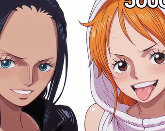 Nico Robin & Nami One Piece TCG Custom Art Pooff Custom- Orica op tcg - Limited Edition Proxy waifu card
