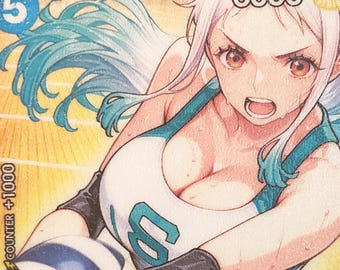 Yamato One piece TCG Custom Art Pooff Custom OP 13 - 054 Volleyball set Pooff Custom Orica Cards Foil Effect + grip
