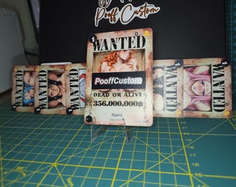 One piece Wanted custom premium set Pooff custom 6 custom Cards+ sticker + Postcard wanted collection