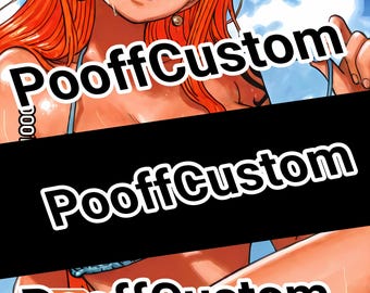 Nami OP14-031 Custom Orica Card PVC Grip Custom Card - Alternate Art Waifu - Proxy Orica PVC Grip - Beach