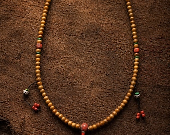 Pulsera mala tibetana de hueso de yak con 108 cuentas, ágata turquesa, cuentas de oración estilo boho