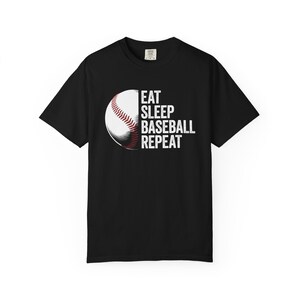 Eat Sleep Baseball Repeat T-shirt | Baseball Graphic Tee