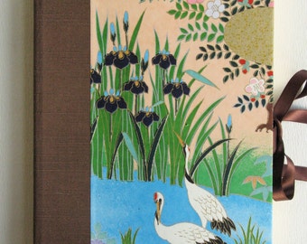 Handmade Unlined Journal with Ribbon Closure - Paradise