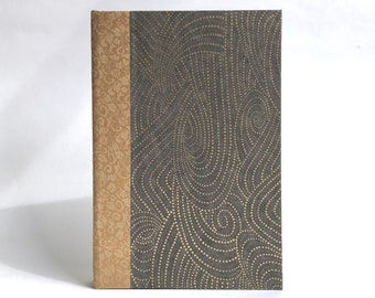 Handmade Squared/Grid Journal  - Gray Waves