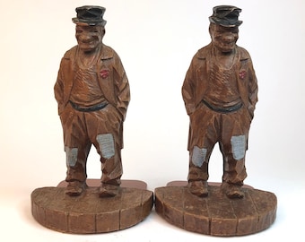 Vintage Syroco Wood Hobo Bookends