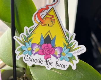 Midsommar Choose the Bear Sticker fire temple cult movie fandom horror