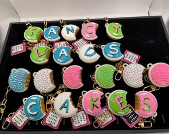 Fancy Lads Snack Cakes Resin Keychain - Hand Painted/Rhinestone