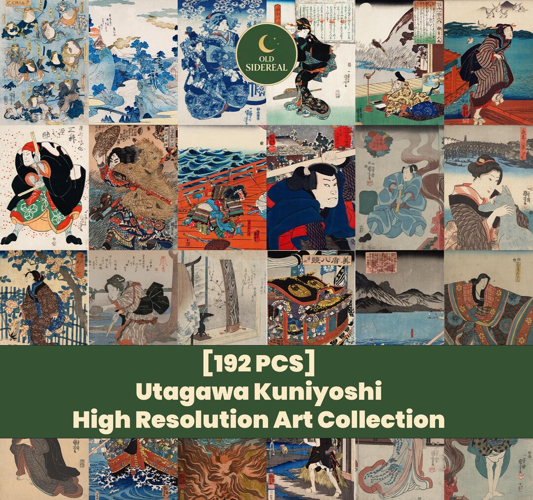 192 Utagawa Kuniyoshi Ukiyo E Prints, Vintage Japanese Art, Samurai ...