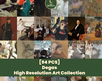 94 Edgar Degas Impressionist Prints, Vintage Ballet Dancer Art, Classic Figure Paintings, French Wall Decor Set (Digital Download)