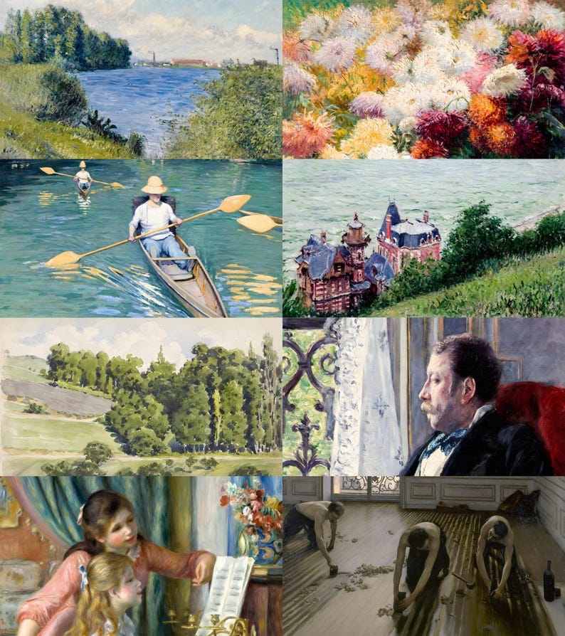 11 Gustave Caillebotte Art Collection, Impressionist Paintings Bundle, Vintage Paris Scenes, TV Frame Wall Art, Printable (Digital Download) image 2