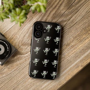 Etui na telefon Agender Pride z żabą | Kawaii Powtarzający się wzór żaby
