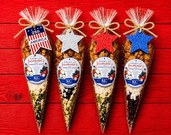 Simmer Pot 250th USA Favor, American Summer stovetop potpourri, Red White & Blue Party gift, thank you for hosting gift, July 4th guest gift